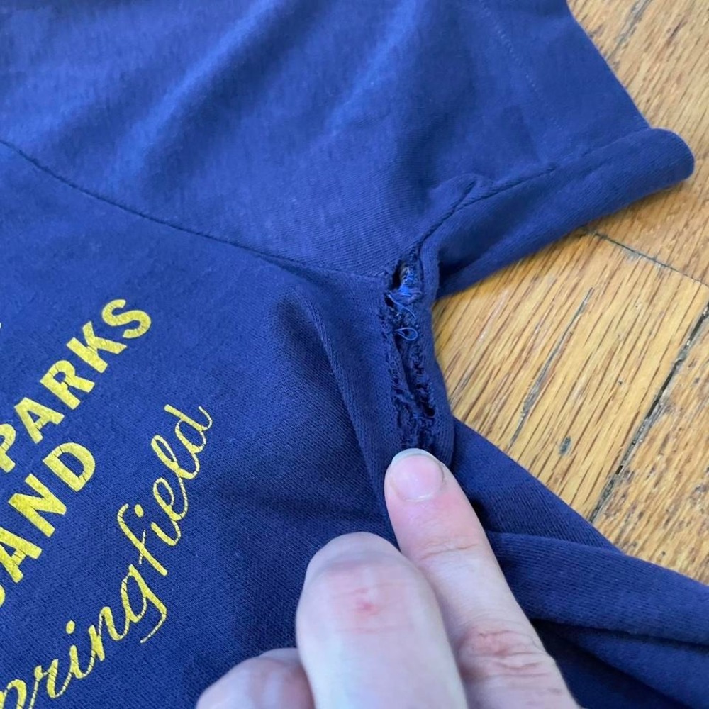 VTG 70s Champion Blue Bar‎ Eugene Springfield Metro Parks Band polo tshirt S USA - Picture 7 of 7